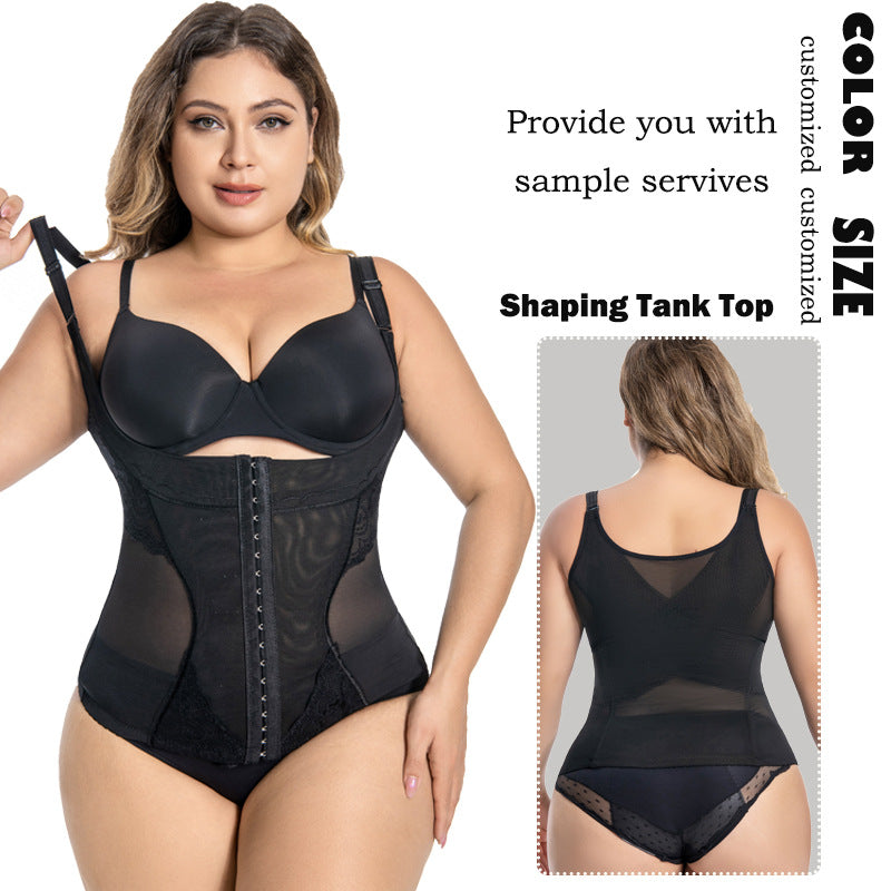 Body Corset Strong Belly Contracting And Posture Correction Breathable Mesh Belly Contracting Vest