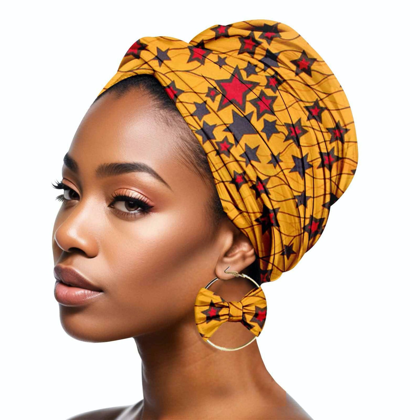 Duplex Printing Batik Headscarf Earrings