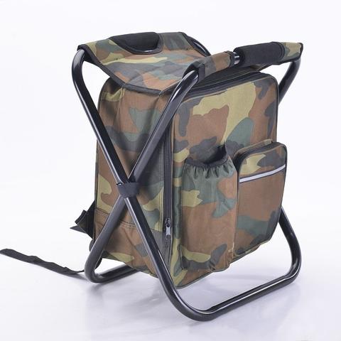 Multifunction Outdoor Folding Chair Ice Cooler Picnic Bags Camping Fishing Stool Backpacking Hunting Rest Chair