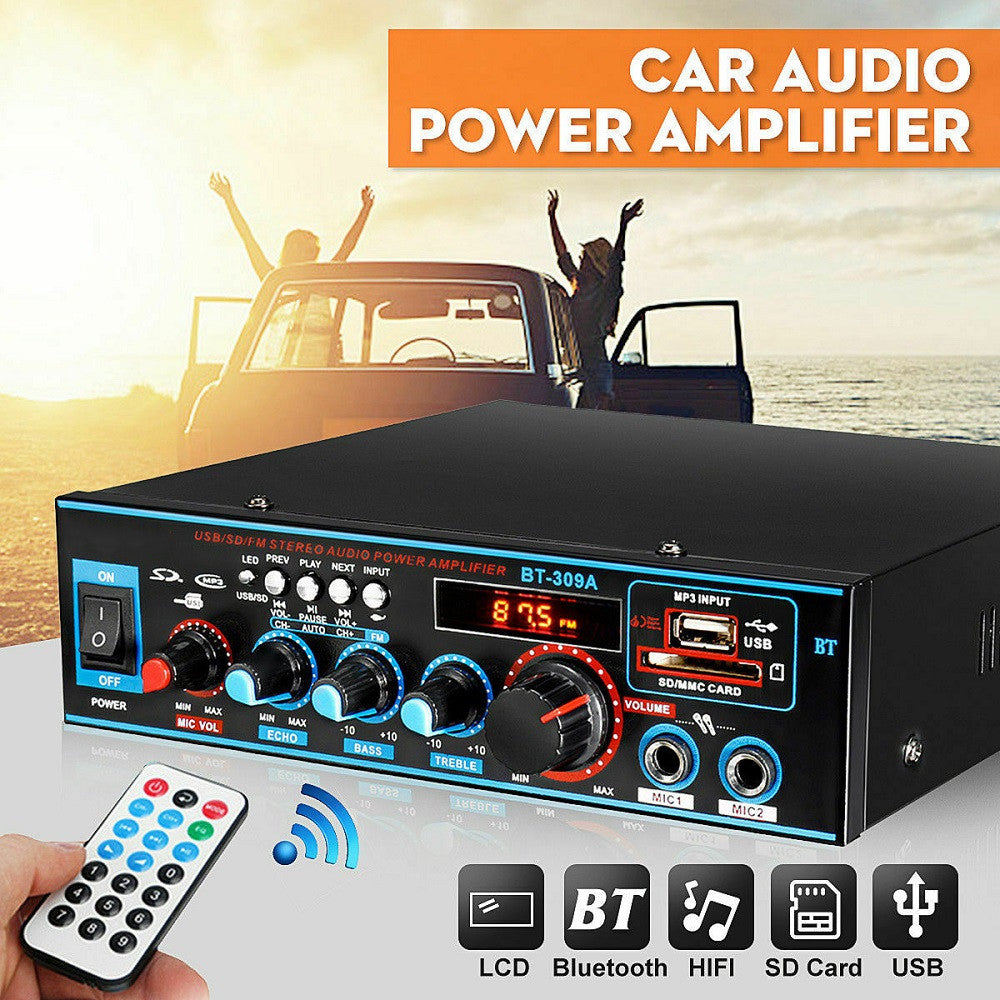 Recording Bluetooth Function Home Car Dual-purpose Power Amplifier