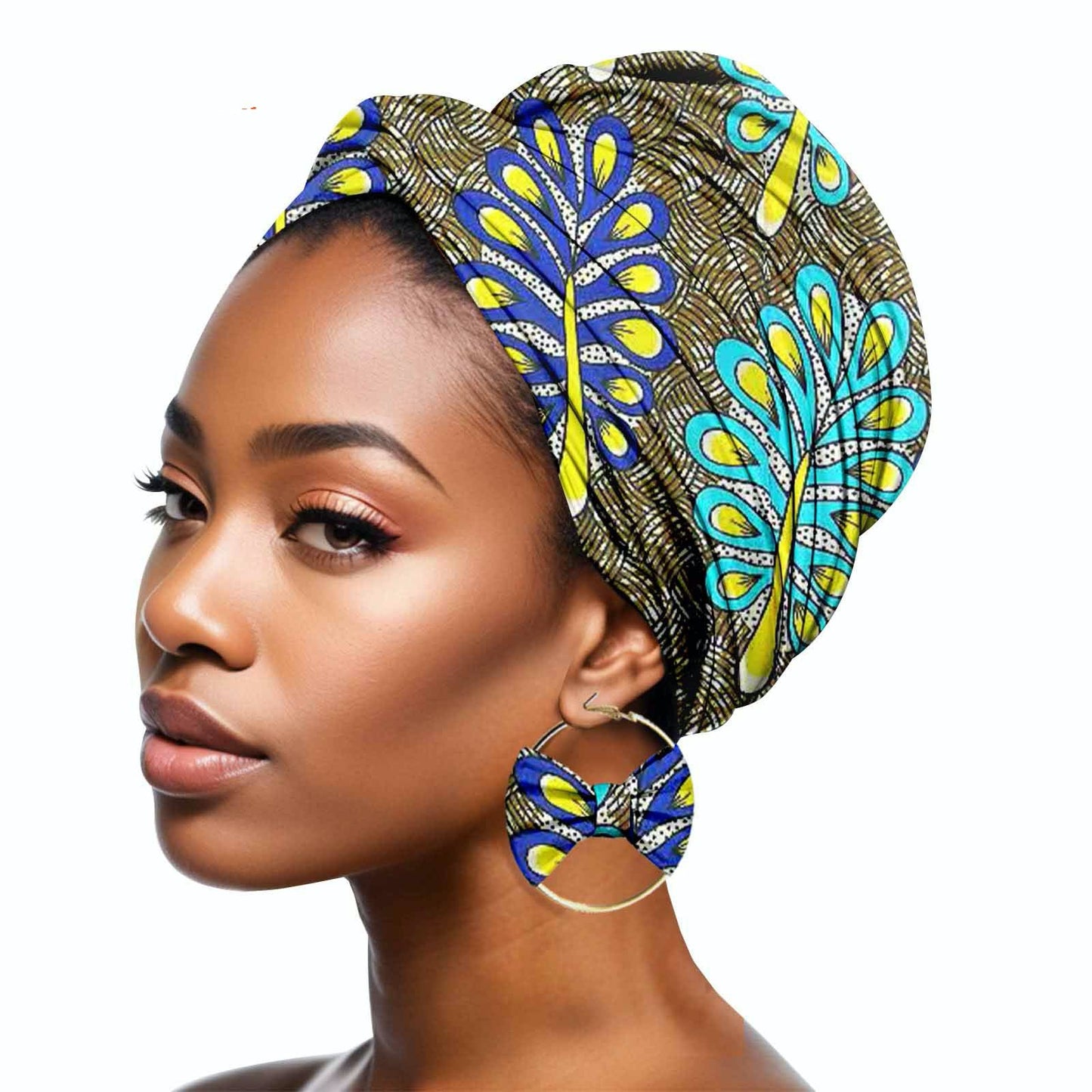 Duplex Printing Batik Headscarf Earrings