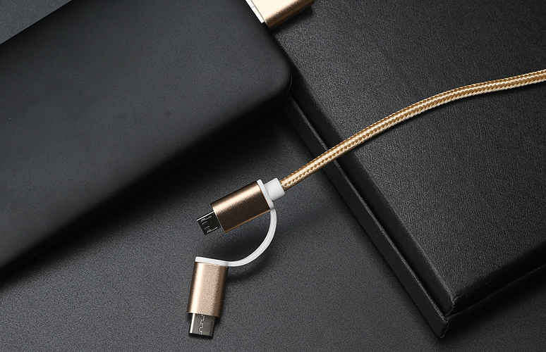 100cm 2A Fast Charger Cable 2 IN 1 USB Type C Micro USB Braided Cord For Mate 8 S 9 10 Pro P8 P9 P10 Lite P20 Honor 7 8 9