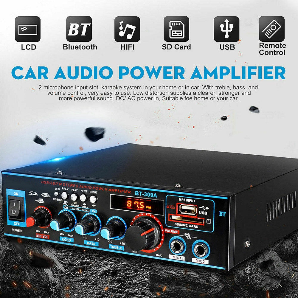 Recording Bluetooth Function Home Car Dual-purpose Power Amplifier