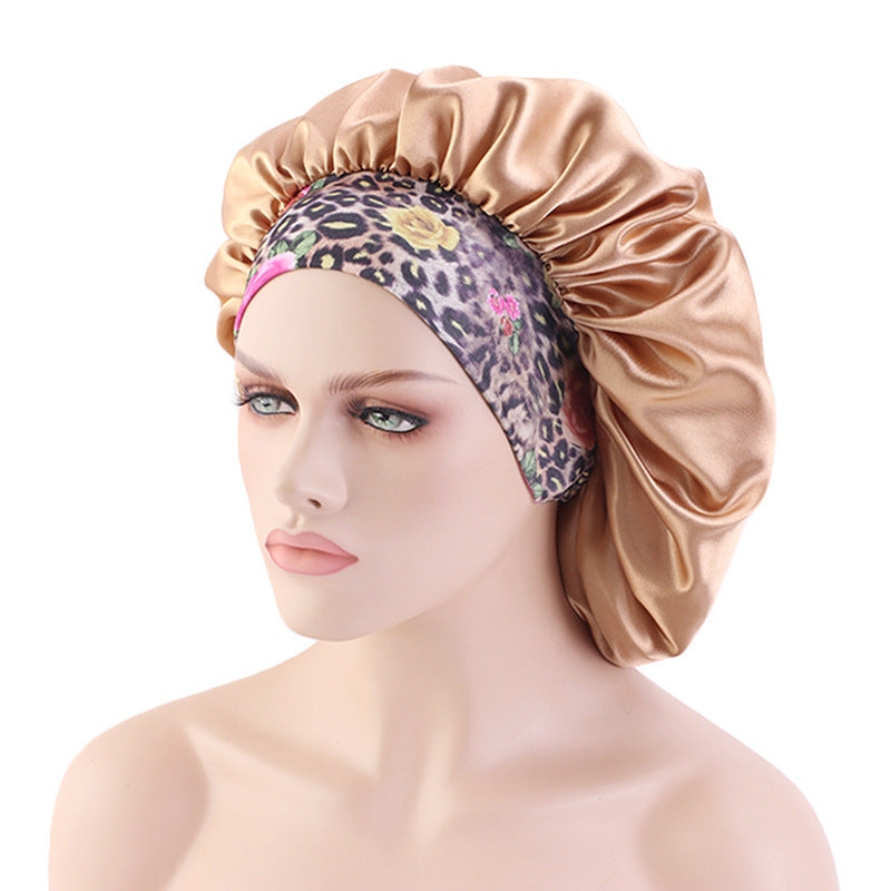 Bohemian Style Large Printed Hair Band Sleeping Hat