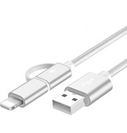 100cm 2A Fast Charger Cable 2 IN 1 USB Type C Micro USB Braided Cord For Mate 8 S 9 10 Pro P8 P9 P10 Lite P20 Honor 7 8 9