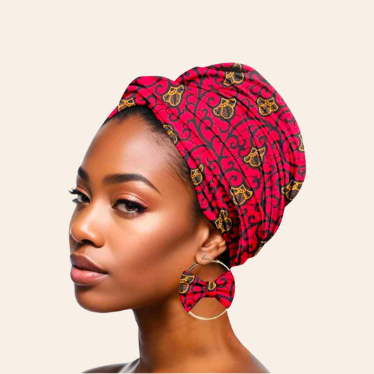 Duplex Printing Batik Headscarf Earrings