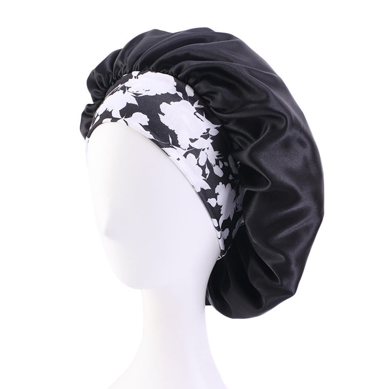 Bohemian Style Large Printed Hair Band Sleeping Hat