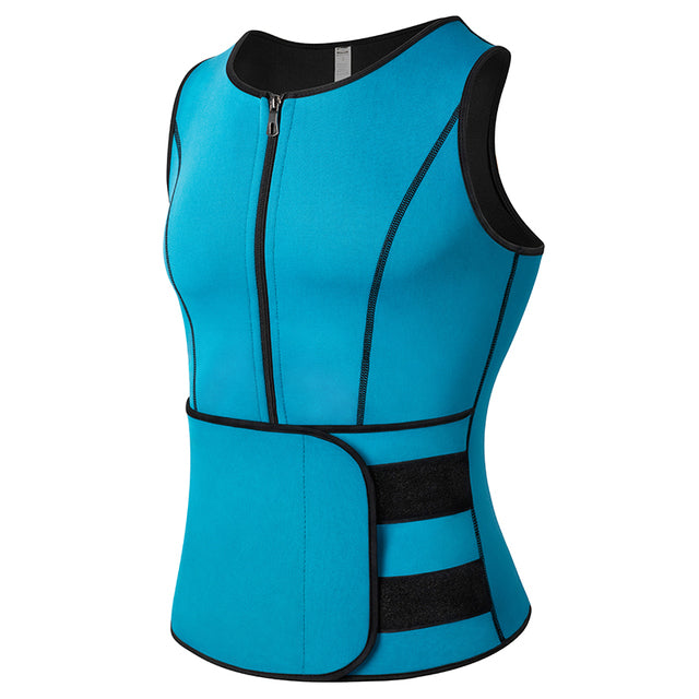 Men Sweat Vest Sauna Suit Waist Trainer Vest For Weight Loss