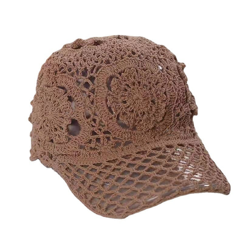 Niche Women's Hand-woven Cotton Thread Hollow Cap