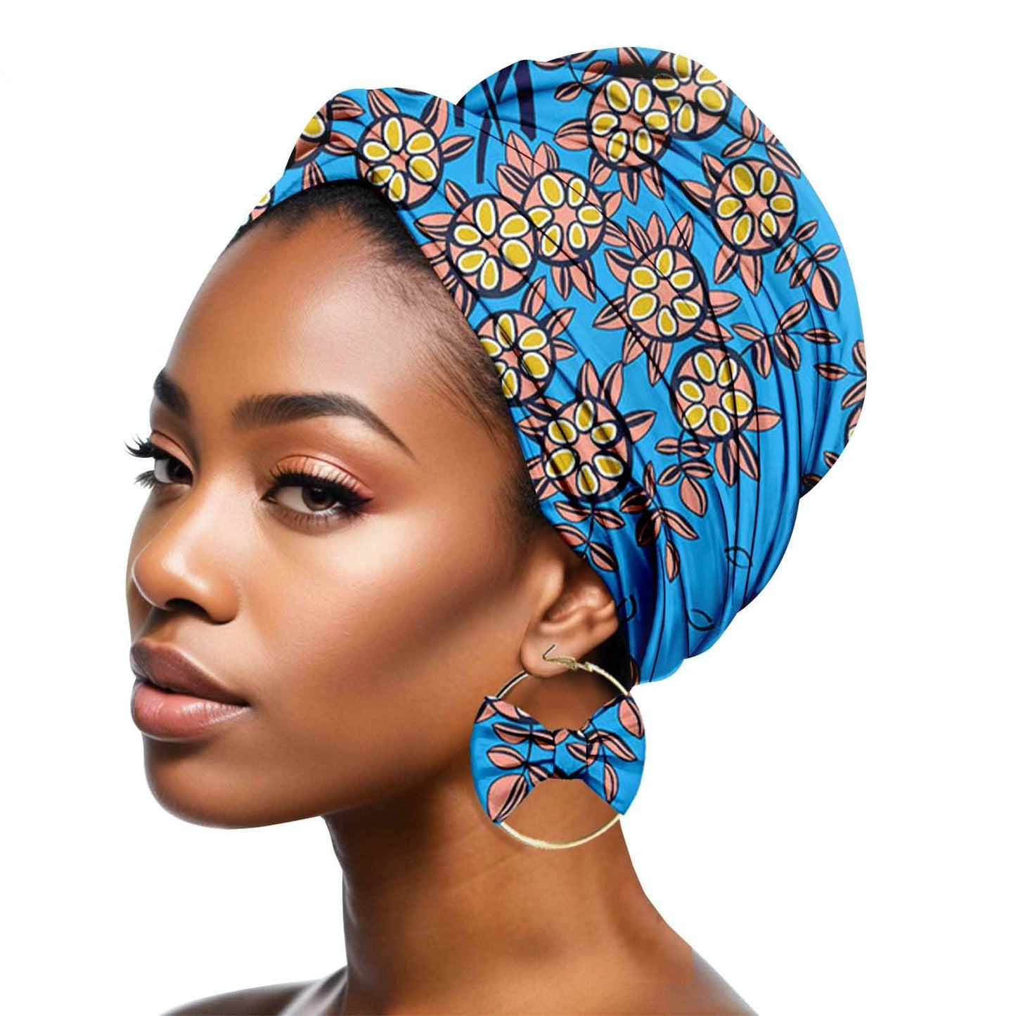 Duplex Printing Batik Headscarf Earrings