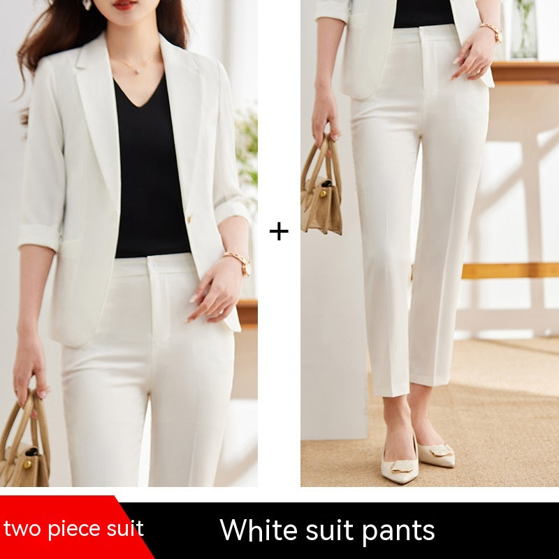 Women's Slim-fit 34 Sleeve Professional Suit