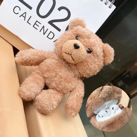 Compatible with Apple, Teddy Bear applies AirPods case