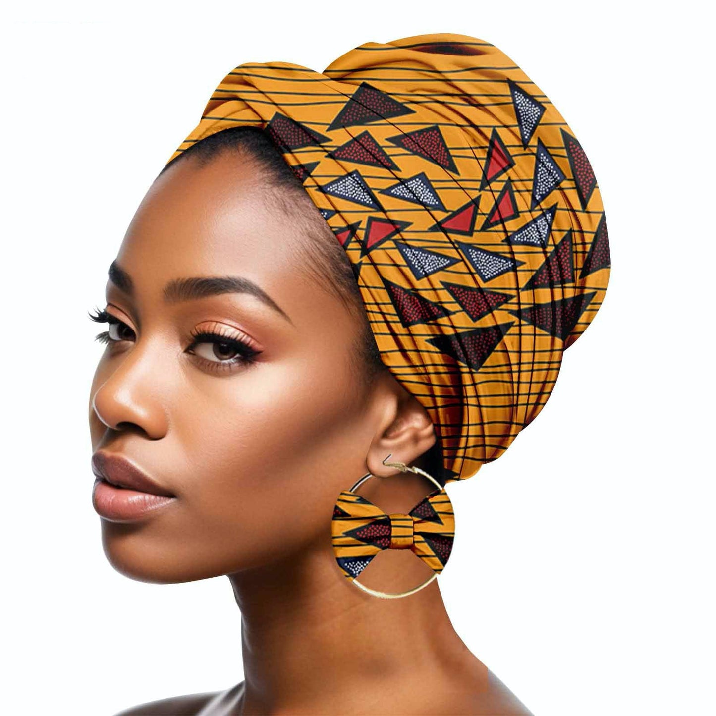 Duplex Printing Batik Headscarf Earrings