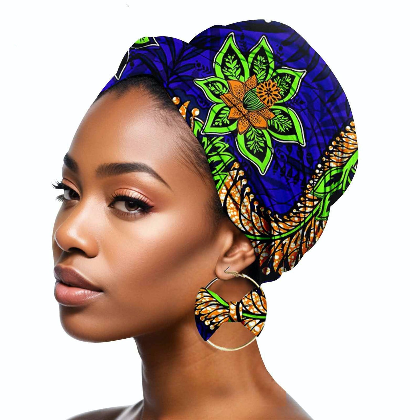 Duplex Printing Batik Headscarf Earrings