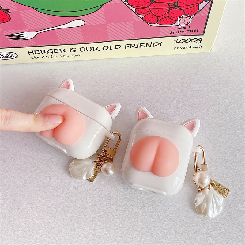 Compatible with Apple, Kawaii Press Butt Stress Relieve Airpods Case