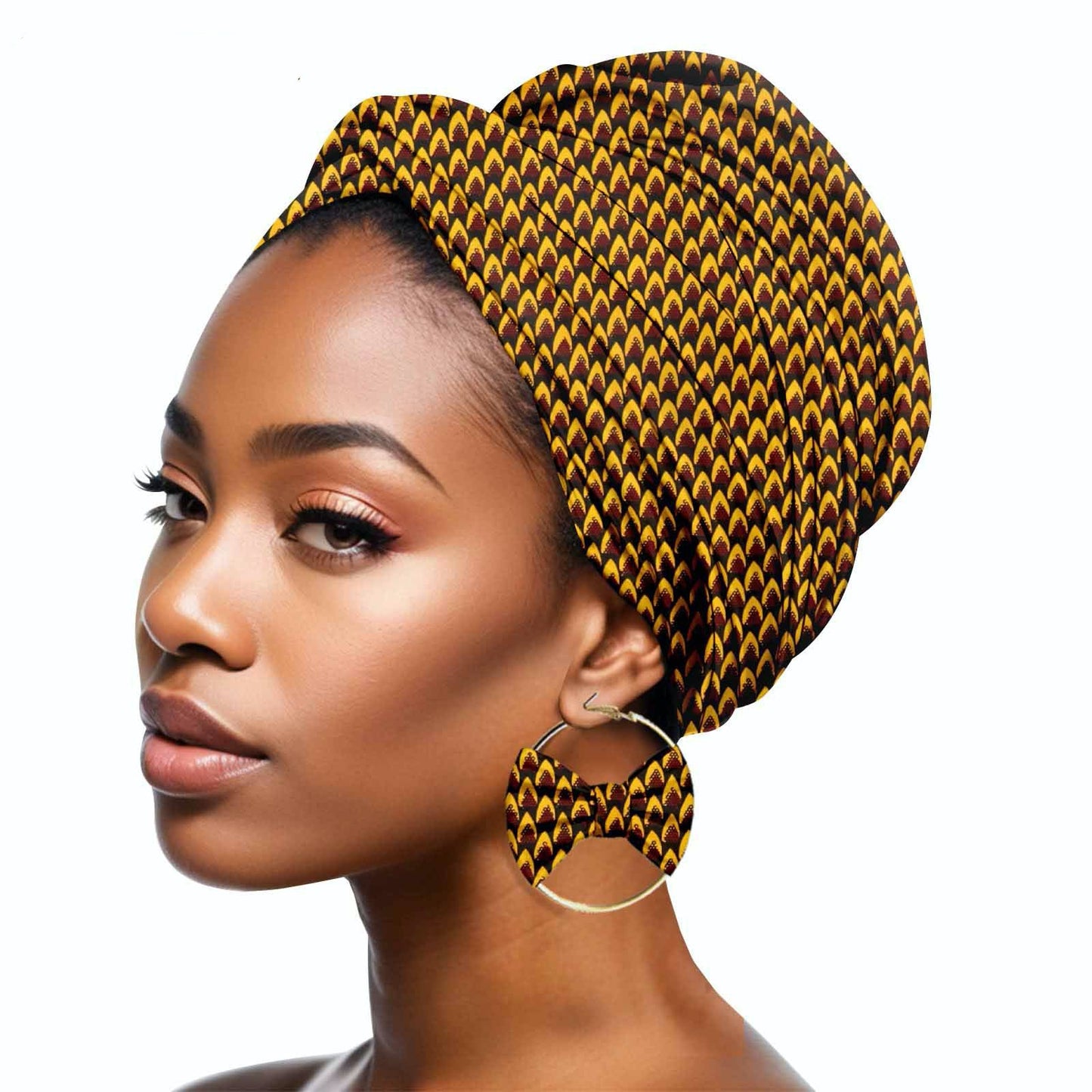 Duplex Printing Batik Headscarf Earrings