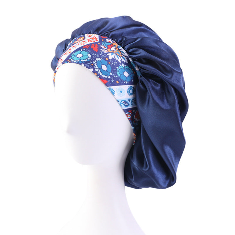 Bohemian Style Large Printed Hair Band Sleeping Hat