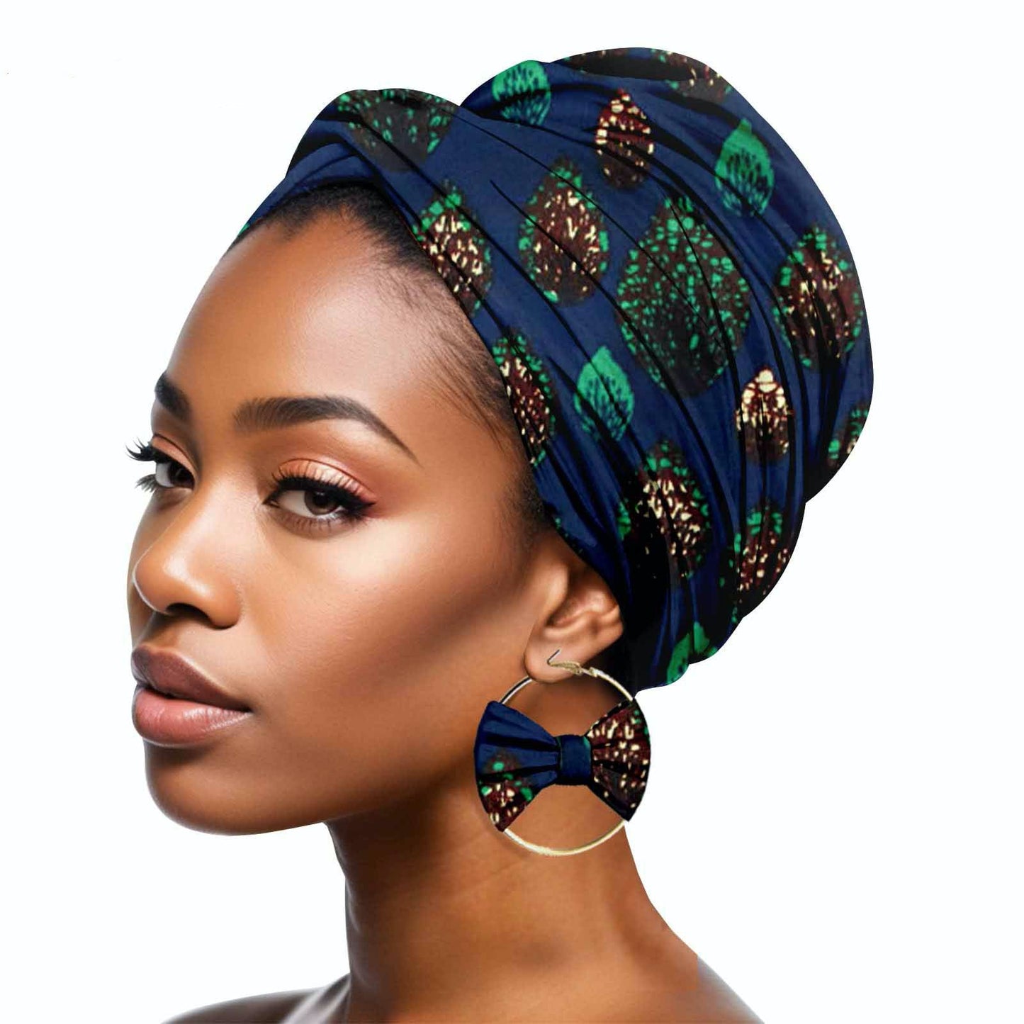 Duplex Printing Batik Headscarf Earrings