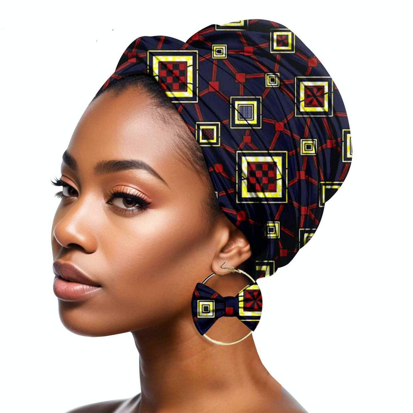 Duplex Printing Batik Headscarf Earrings