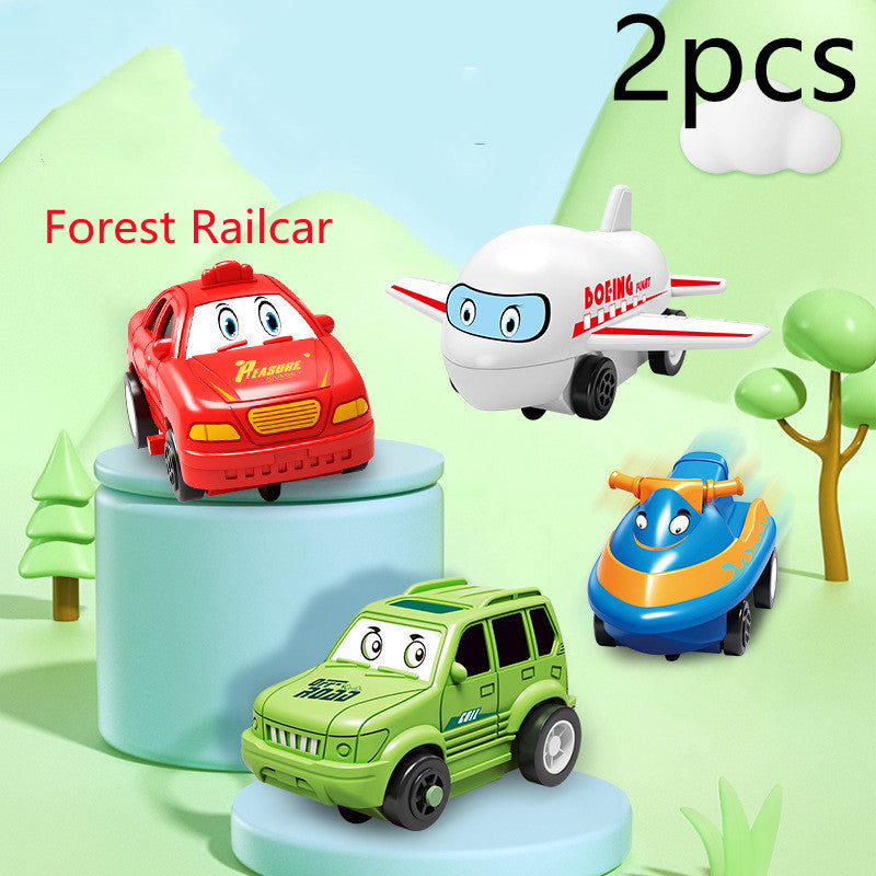 Children Puzzle Electric Railroad Speeder DIY Assembly Electric Car Automatic Rail City Scene Construction Education Toy Gift