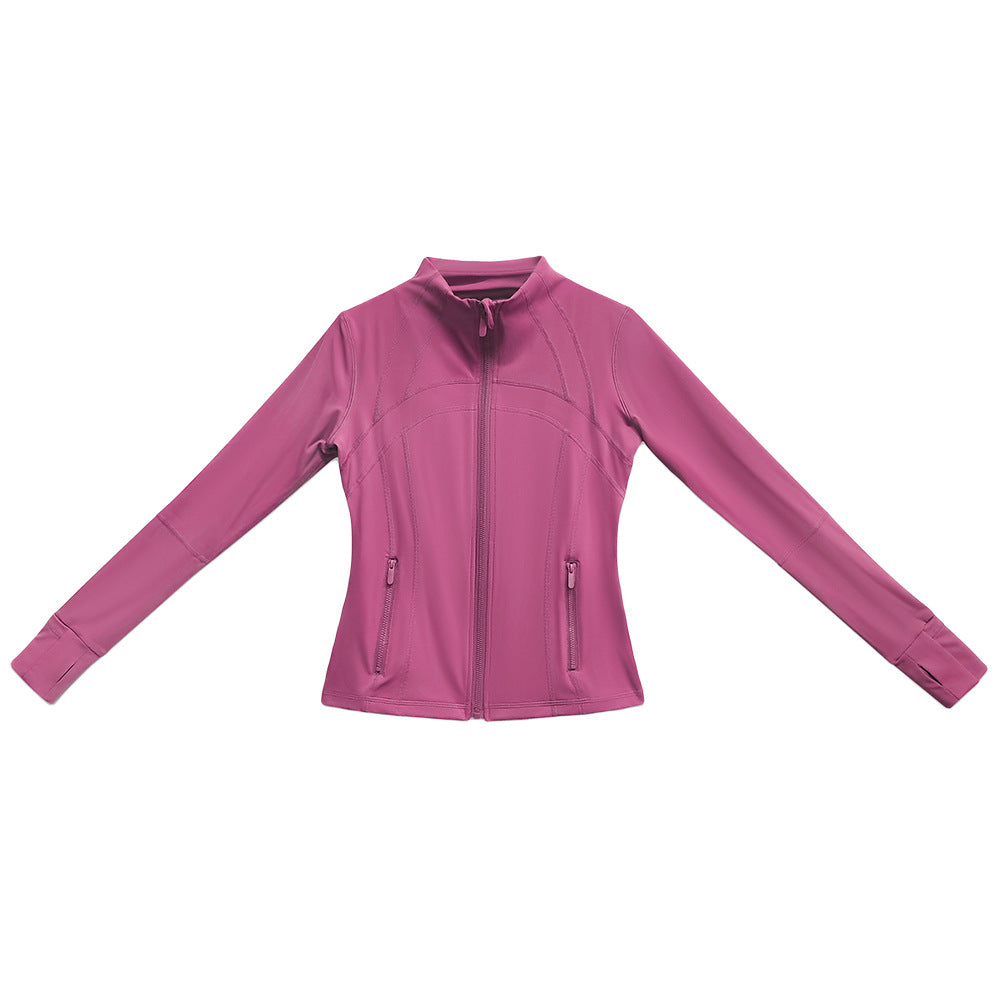 Women's Double-sided Sports Zipped Stand Collar Top