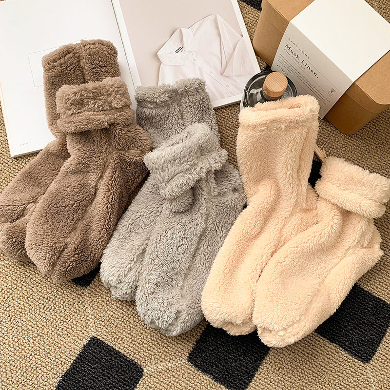 Fleece Lined Padded Warm Keeping Room Socks
