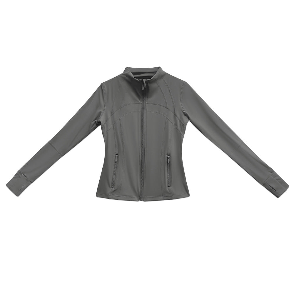 Women's Double-sided Sports Zipped Stand Collar Top