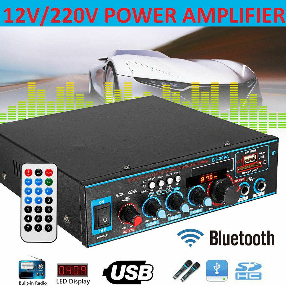 Recording Bluetooth Function Home Car Dual-purpose Power Amplifier