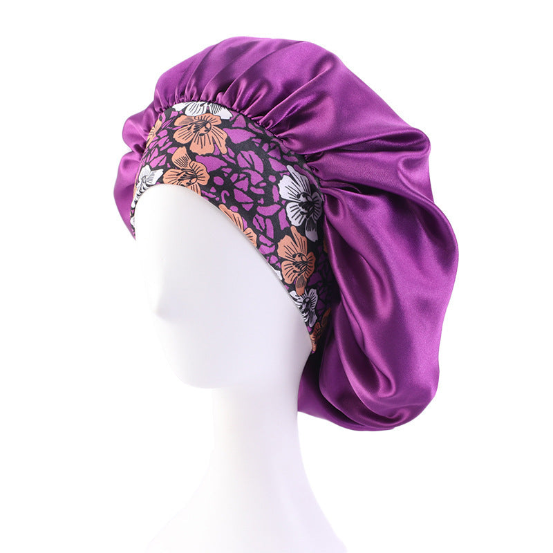 Bohemian Style Large Printed Hair Band Sleeping Hat