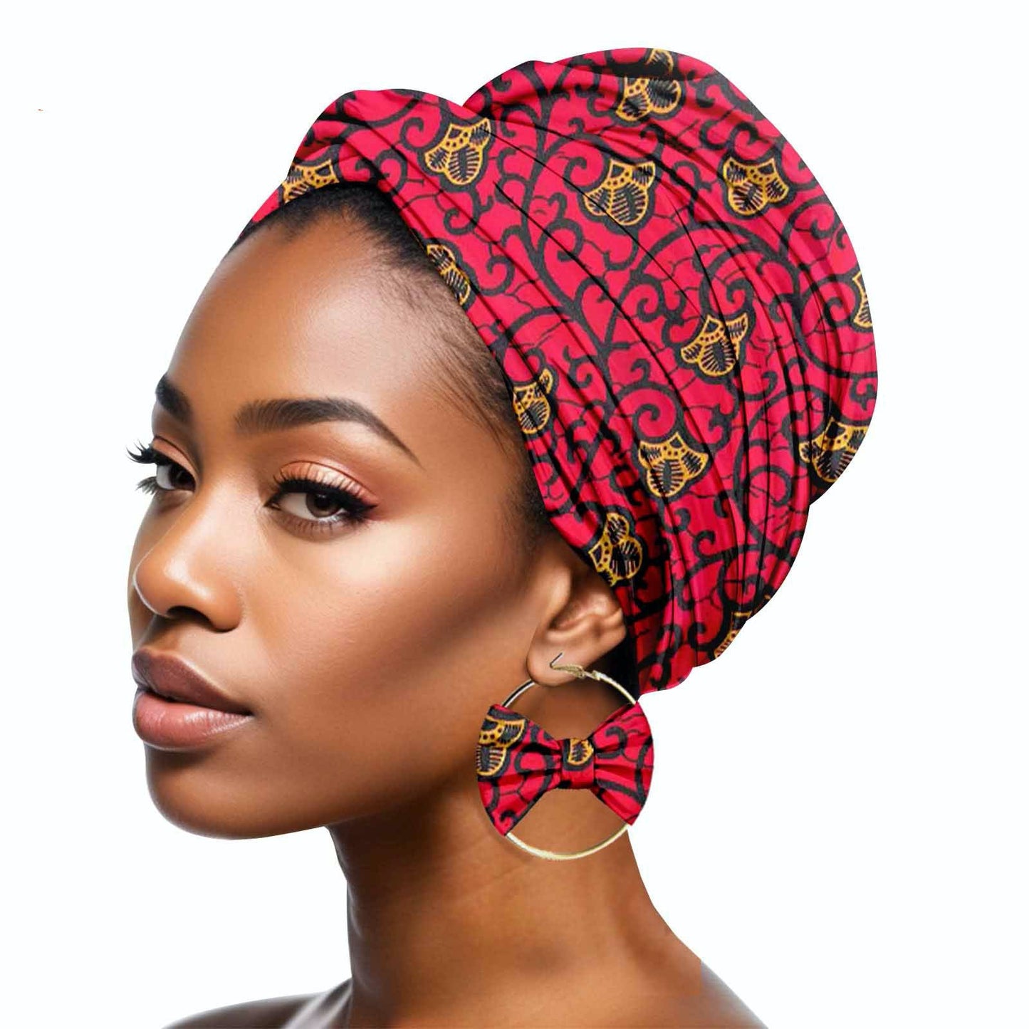 Duplex Printing Batik Headscarf Earrings