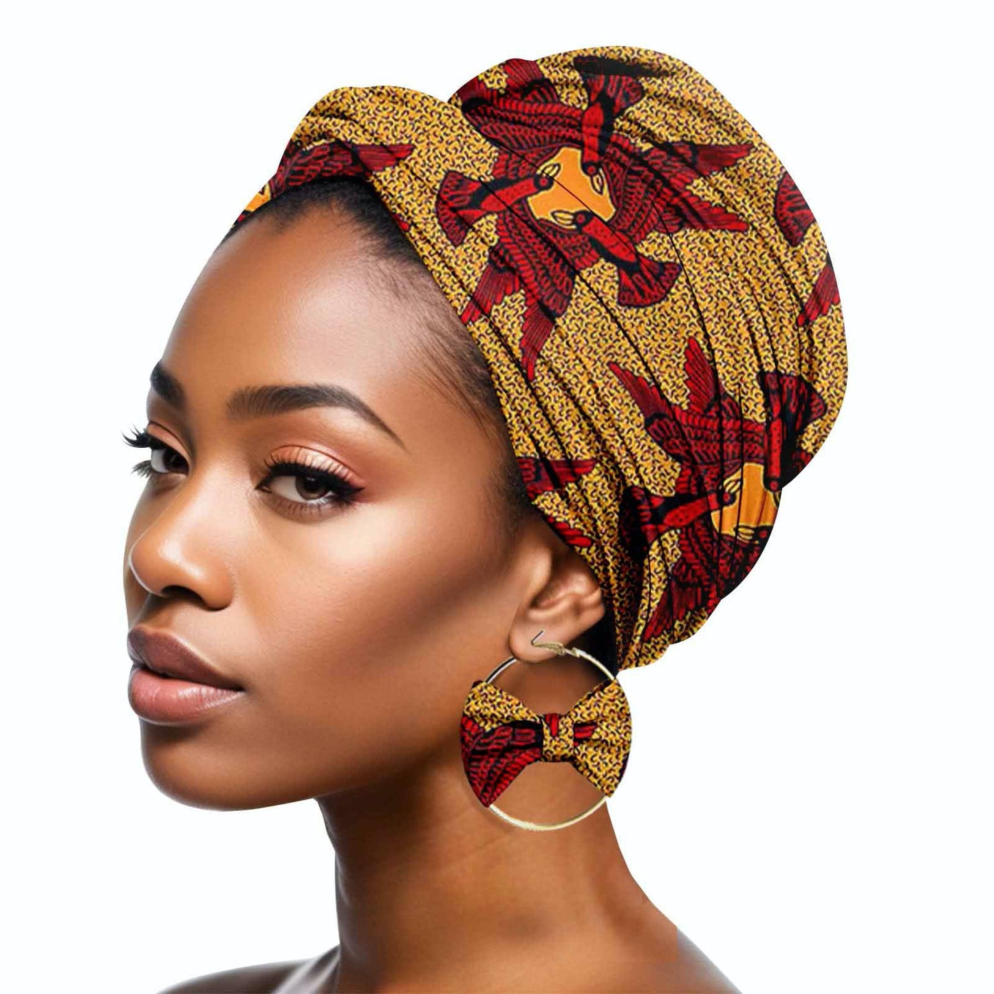 Duplex Printing Batik Headscarf Earrings