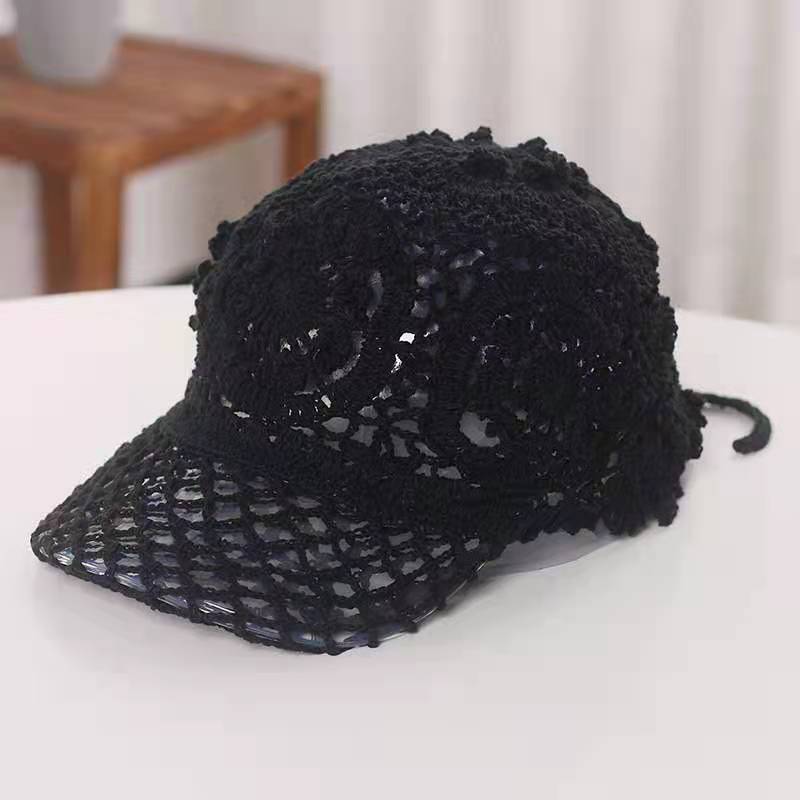 Niche Women's Hand-woven Cotton Thread Hollow Cap