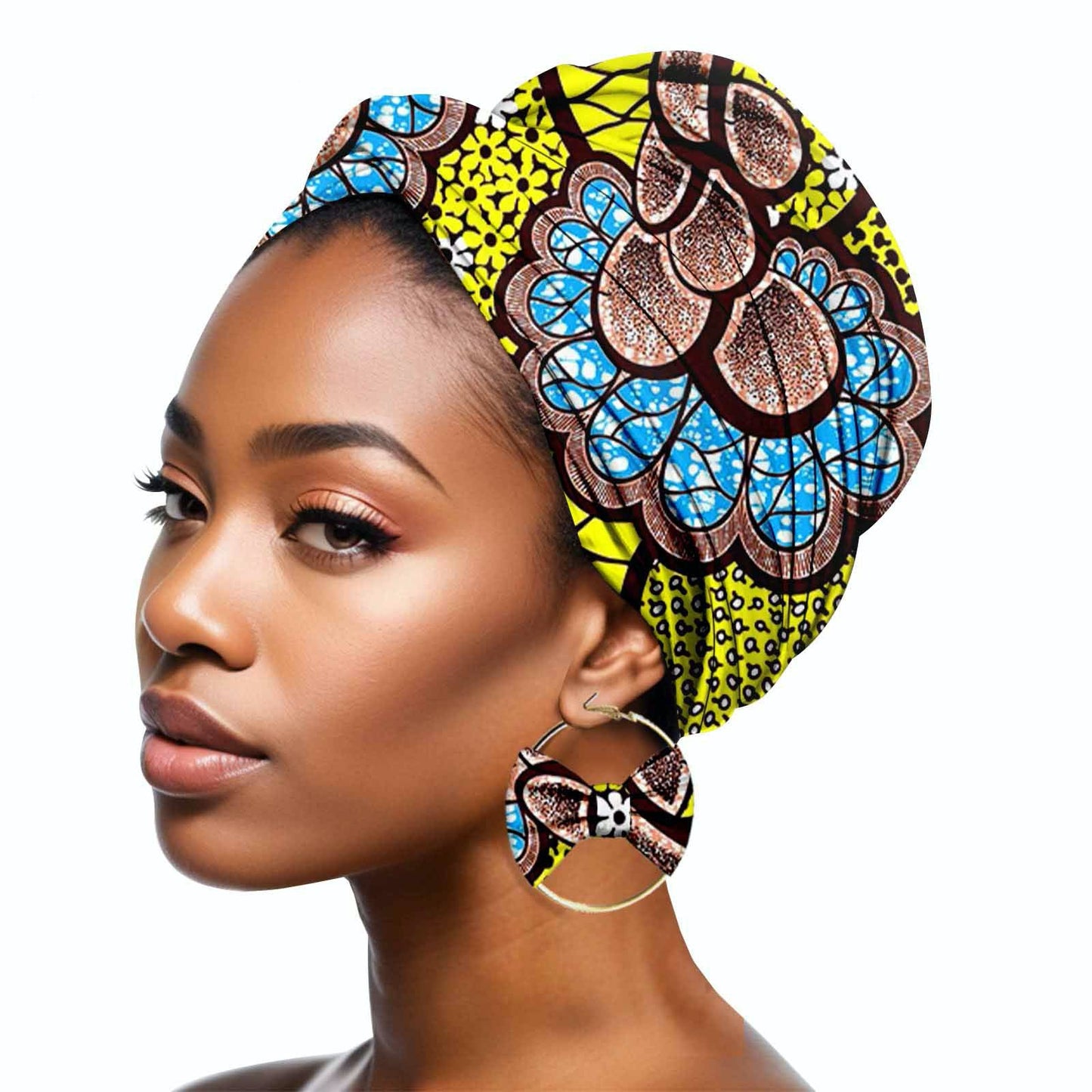 Duplex Printing Batik Headscarf Earrings