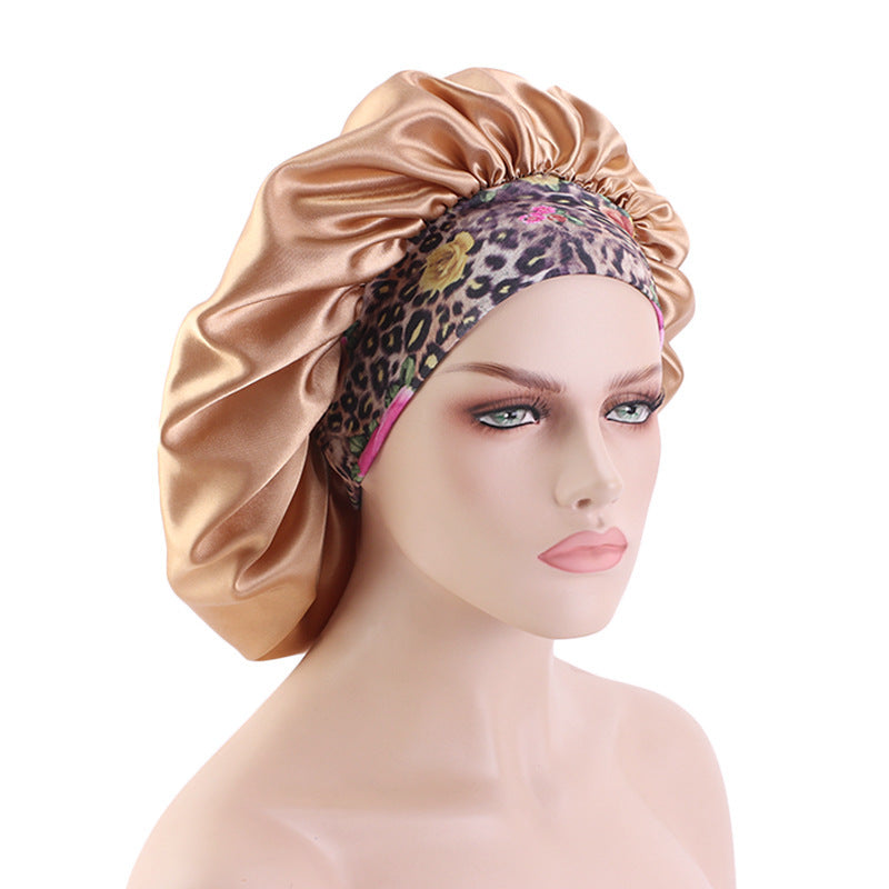 Bohemian Style Large Printed Hair Band Sleeping Hat