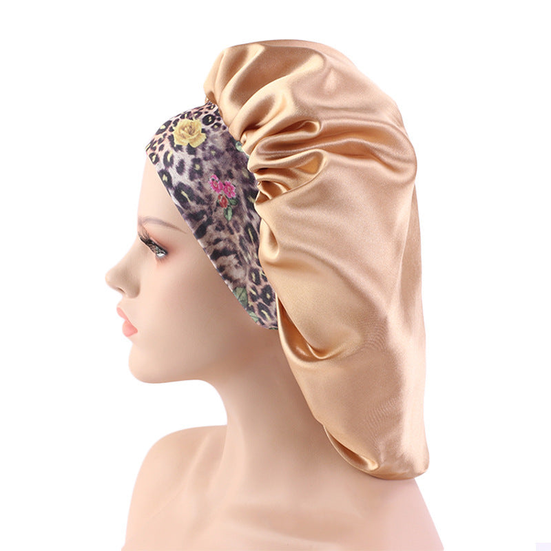 Bohemian Style Large Printed Hair Band Sleeping Hat